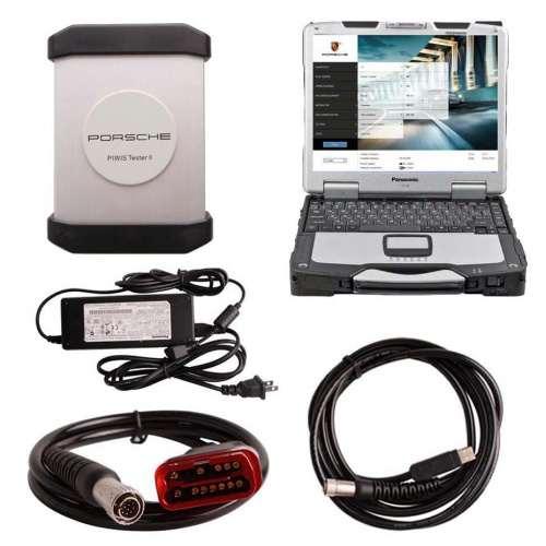 Porsche Piwis Tester II Diagnostic tool with Panasonic CF-19 Laptop V18.150 Software 