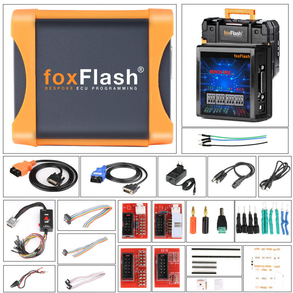 2024 FoxFlash Super Strong ECU Chip Tuning tool with Free Damos Supports VR Reading and Auto Checksum 